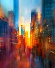 Obraz premium Blurred cityscape background