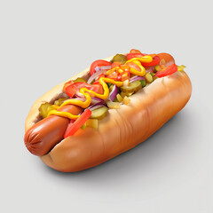 PSD delicious hotdog on a transparent background 4