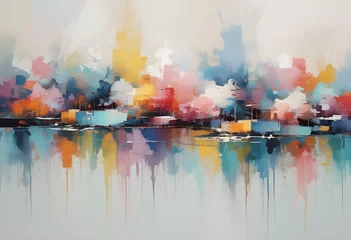 Poster Japandi stijl minimal modern wall art design with pastel colors ready to print on canvas, japandi, rustic   © MINIMAL ART