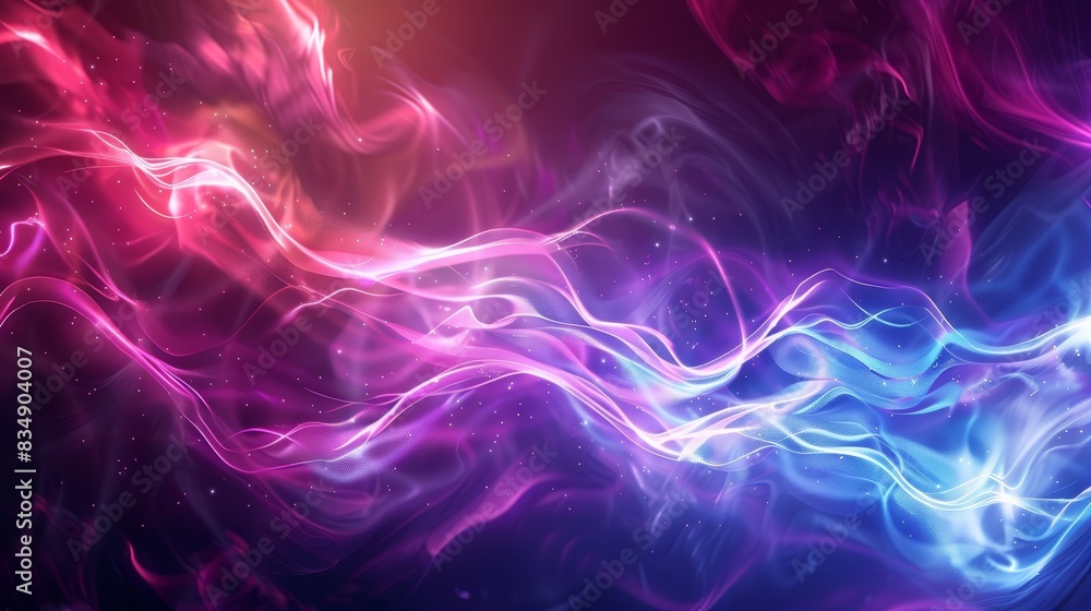 Poster abstract colorful light waves blending seamlessly in a mystical, ethereal design perfect for backgro