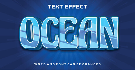 Ocean editable text effect