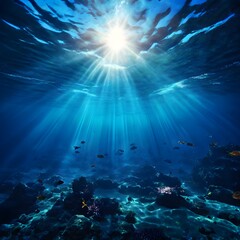 Fototapeta premium Exploring the Depths: An Underwater Adventure