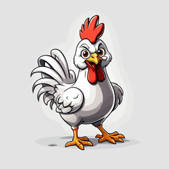 Chicken Cartoon Design Very Cool