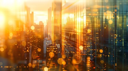 Fototapeta premium Blurred cityscape background