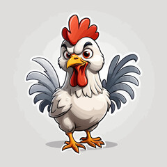 Chicken Cartoon Design Very Cool