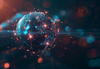 Fototapeta premium Cybersecurity, technology and data protection concept 