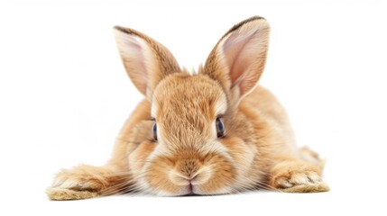 Obraz premium Image of rabbit isolated on white background.