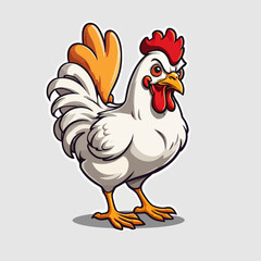 Chicken Cartoon Design Very Cool