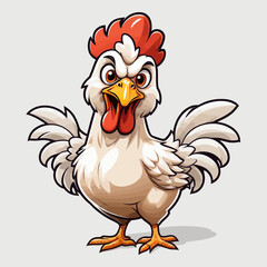 Chicken Cartoon Design Very Cool