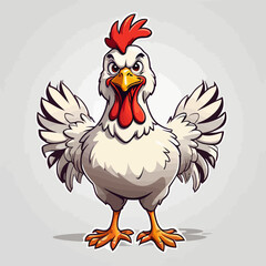 Chicken Cartoon Design Very Cool