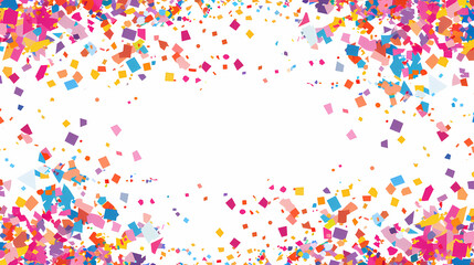 Colorful Confetti Border Frame Repeat Pattern - Surface Pattern Design