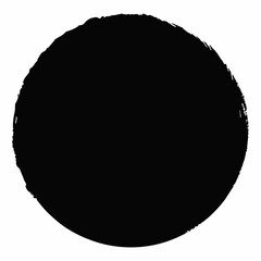 Create minimalist art with a black circle as the main focus, clean design, bold contrast