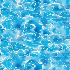 Water texture background with ripples and reflections, seamless pattern for swimming pool or sea water