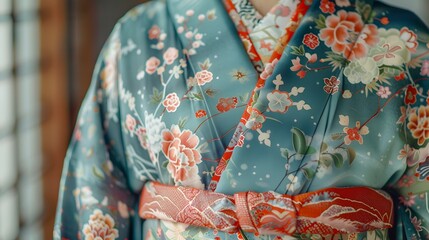A kimono with a floral pattern
