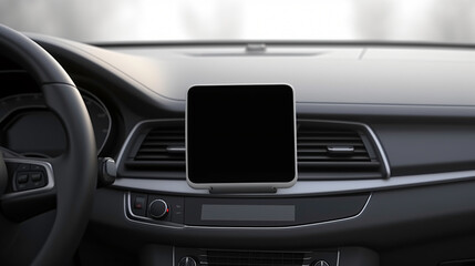 a device on the dashboard of a car