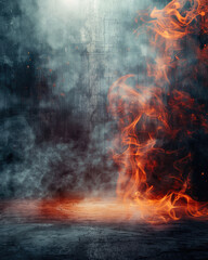 basketball fire and smoke digital photography backdrops overlay 6