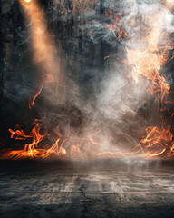 basketball fire and smoke digital photography backdrops overlay 11