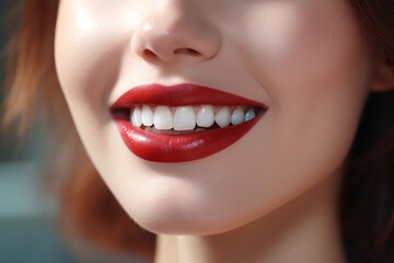 Fototapeta premium a close up of a woman's mouth