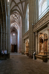 Fototapeta premium view of the side nave of the Cathedral of Saint Mary in Astorga