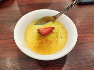 Creme brulee with caramel crust, simple but very delicious dessert
