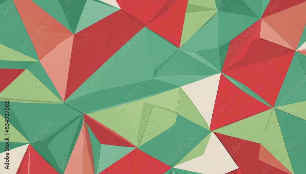 Aufkleber geometric vector design with triangular patterns in vibrant colors