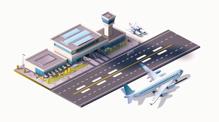 Airport Airplane Runway 3D