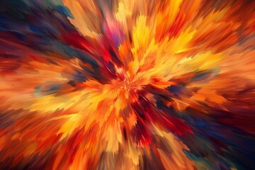 Obraz premium Explosive Cosmic Burst: A Vivid Explosion of Color in Abstract Art