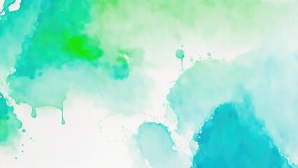 Obraz premium Abstract watercolor paint background by Blue color blue and green with liquid fluid texture for background