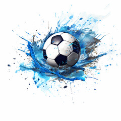 Soccer Splash Art Minimalist - Sporty Illustration Design