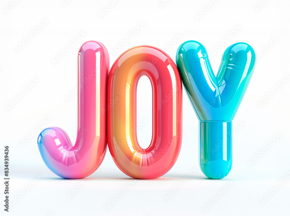 Fototapete ai generated photo with inflatable color letters 