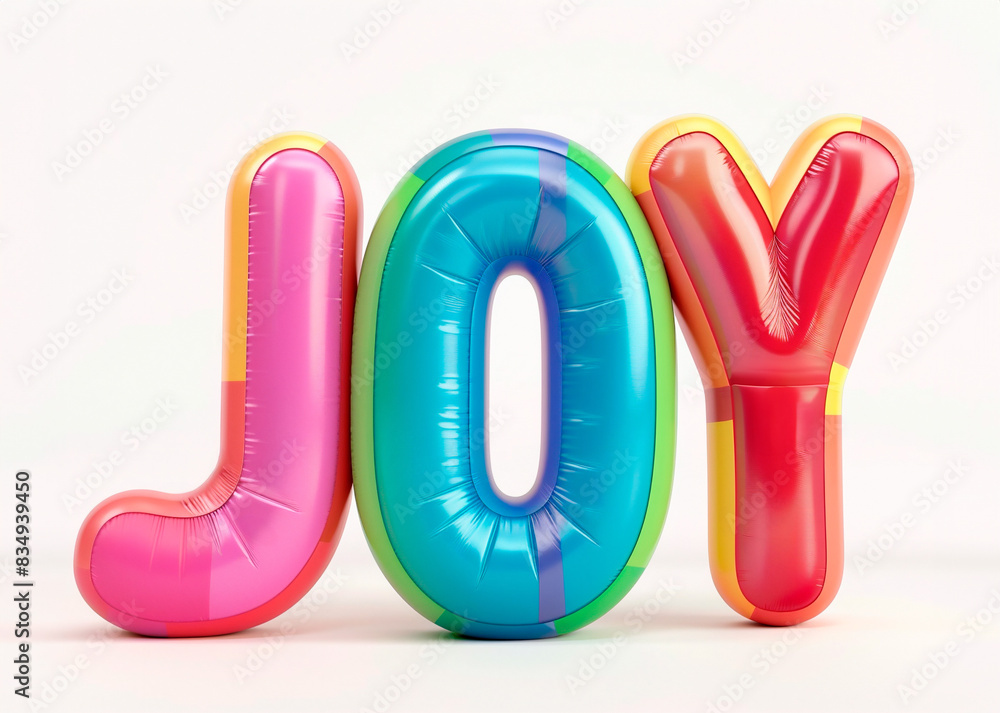 Fototapete ai generated photo with inflatable color letters 