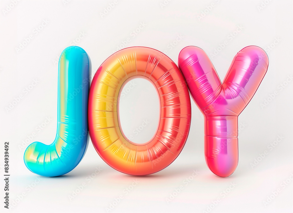 Fototapete ai generated photo with inflatable color letters 