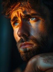 Portrait of a Bearded Man with Blue Eyes