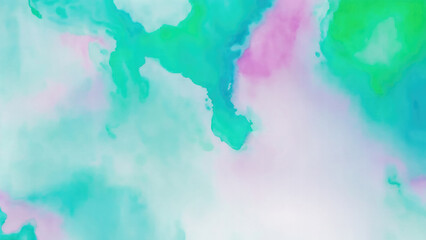Naklejka premium Abstract watercolor paint background by Pink color blue and green with liquid fluid texture for background