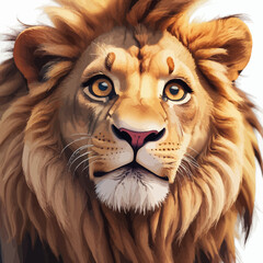 Lion Cartoon Design very Cool