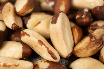 Macro Brazil nuts. The Worlds Healthiest Nuts, A Source of Selenium