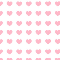 seamless pattern with pink hearts