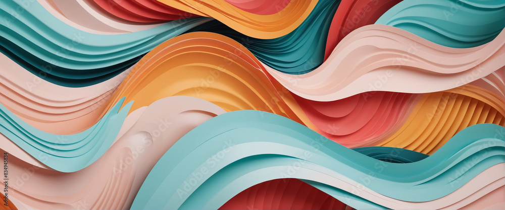 Aufkleber modern abstract wave vector background design template
