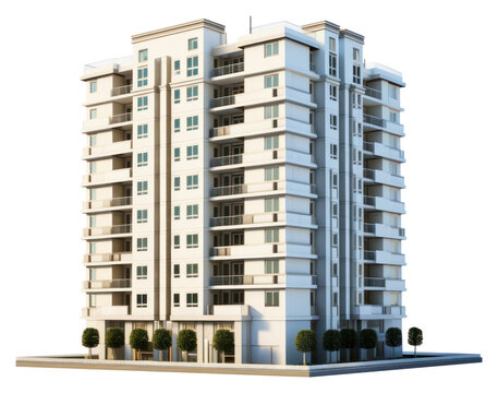 Fototapeta PNG  Residential building architecture city white background.