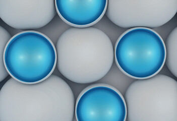 Abstract geometric illustration with overlapping purple spheres in a modern gradient background pattern for web wallpaper design