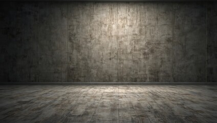 Empty room background for product placement or showcase with concrete pavement.