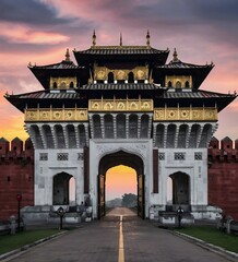Fototapeta premium the gate of the ancient fort