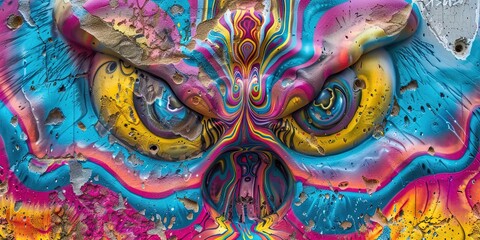 Naklejka premium colorful 3D psychedelic tie dye pattern abstract