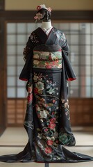 A kimono with a floral pattern