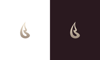 letter b abstract monogram logo design vector