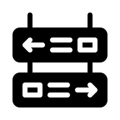 directions glyph icon