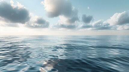 Obraz premium Tranquil Oceanic Expanse at Serene Sunset Dusk