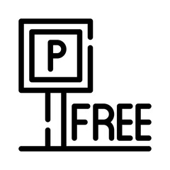 free parking line icon