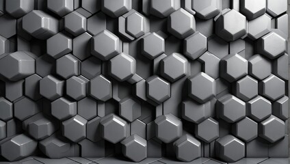A black and white pattern of a hexagonal pattern of a hexagonal looking hexagonal shaped cube background.