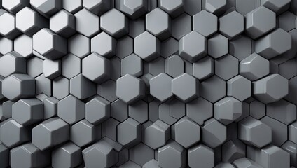 A black and white pattern of a hexagonal pattern of a hexagonal looking hexagonal shaped cube background.